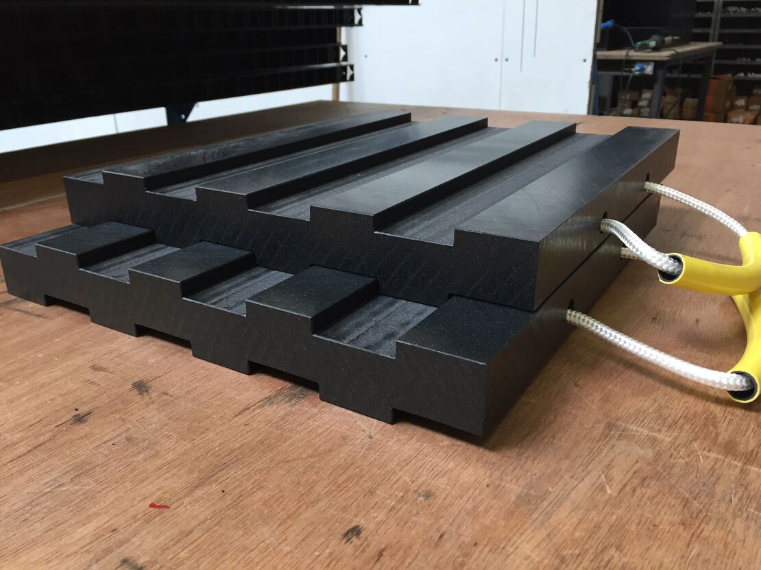 Pad met geruwde strepen 4