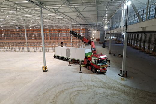Brandwerende moduleerbare unit 12 meter dubb deur transport b