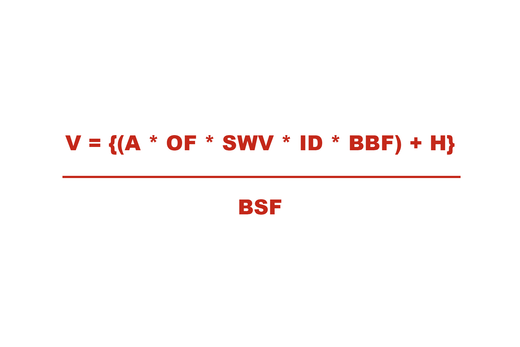 Formule capaciteit bluswateropvang