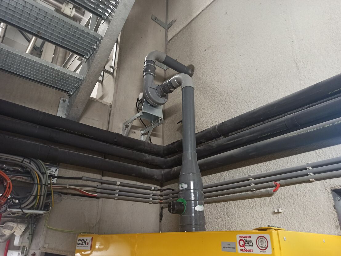 Afzuigsysteem voor veiligheidskast 1