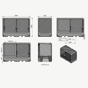 Opslagbox voor 2 IB Cs 4
