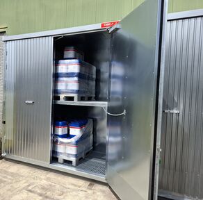Conteneur de stockage résistant au feu à palettes IBC (portes à charnières) - 6010x1845x2865 mm