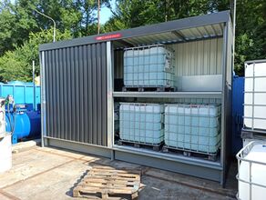 Basis IBC-pallet milieucontainer - schuifdeuren vooraan - 5750x1484x3460mm