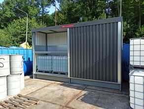 Basis IBC-pallet milieucontainer - schuifdeuren vooraan - 5750x1484x3460mm