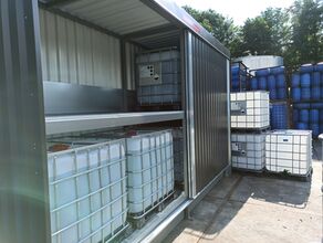 Basis IBC-pallet milieucontainer - schuifdeuren vooraan - 5750x1484x3460mm