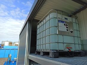 Basis IBC-pallet milieucontainer - schuifdeuren vooraan - 5750x1484x3460mm