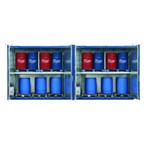 Brandwerende IBC-pallet opslagcontainer (vleugeldeuren) - 6010x1845x2865 mm