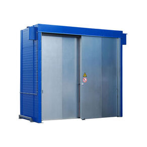 Brandwerende IBC-pallet opslagcontainer (schuifdeuren) - 3528x1855x3814 mm