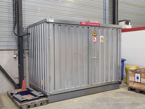 Brandwerende IBC-pallet opslagcontainer (vleugeldeuren) - 3080x1740x2445 mm