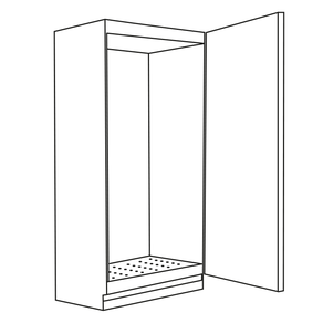 Hoge kast 1 deur 900 mm