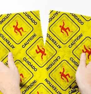 Absorptiedoeken chemicaliën met hoge zichtbaarheid - heavy (100 st)