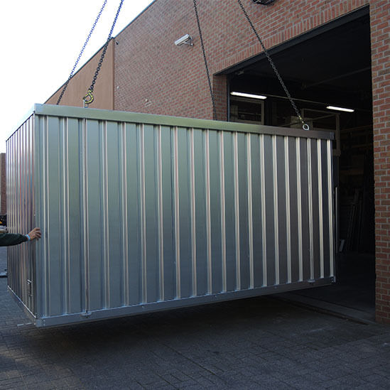 Enterable fire-resistant container