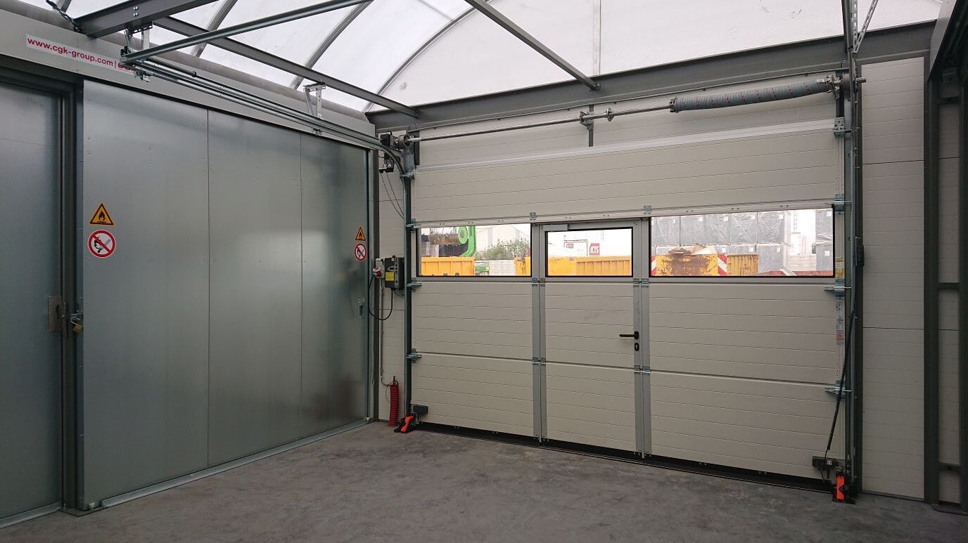 Vatenpark 2 x CSD12 E overheaddeur binnenzijde